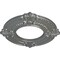 Ekena Millwork Benson Ceiling Medallion (Fits Canopies up to 4 1/8"), Hand-Painted Silver, 9"OD x 4 1/8"ID x 5/8"P CM09BNSLS - alternate 2
